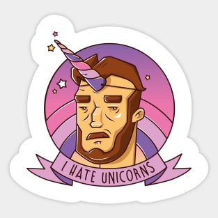 I Hate Unicorns Sticker